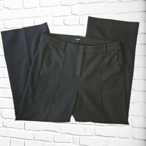 ​J. Crew Black High-Rise Wide Leg Pintuck Trousers – Professional Career Slacks